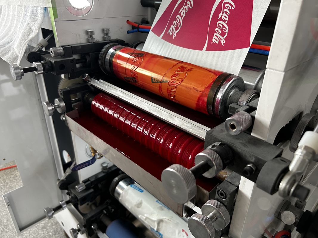 دستگاه چاپ نیمه اتوماتیک 2 رنگ Flexo Label 320mm 80m / min